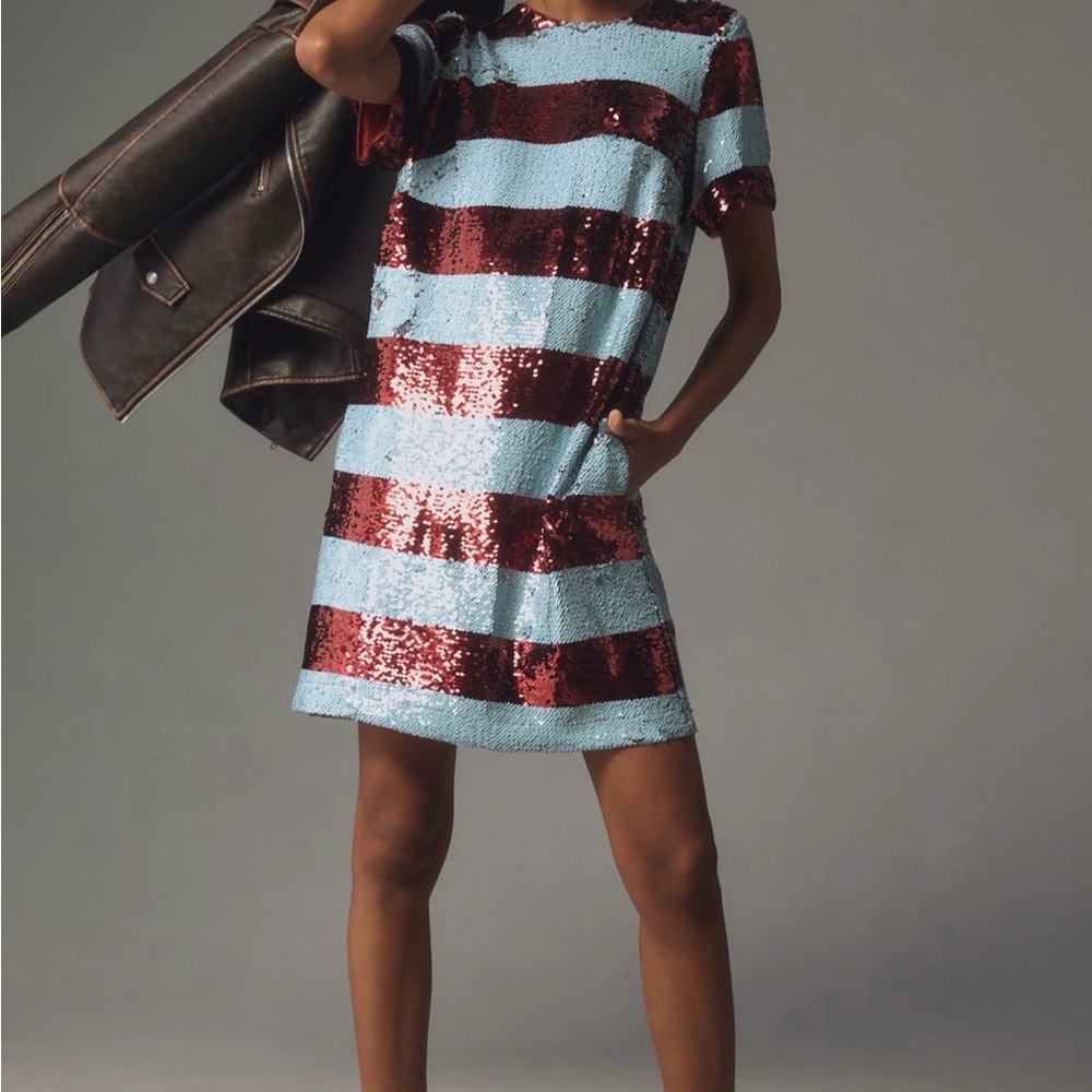 Striped Sequin Dress